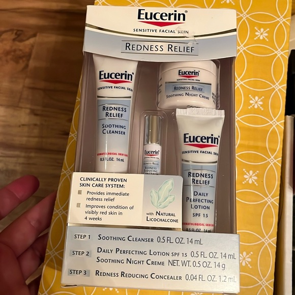 NEW Eucerin Redness Relief Sensitive Skin Care System trial size set multi items - Picture 1 of 8